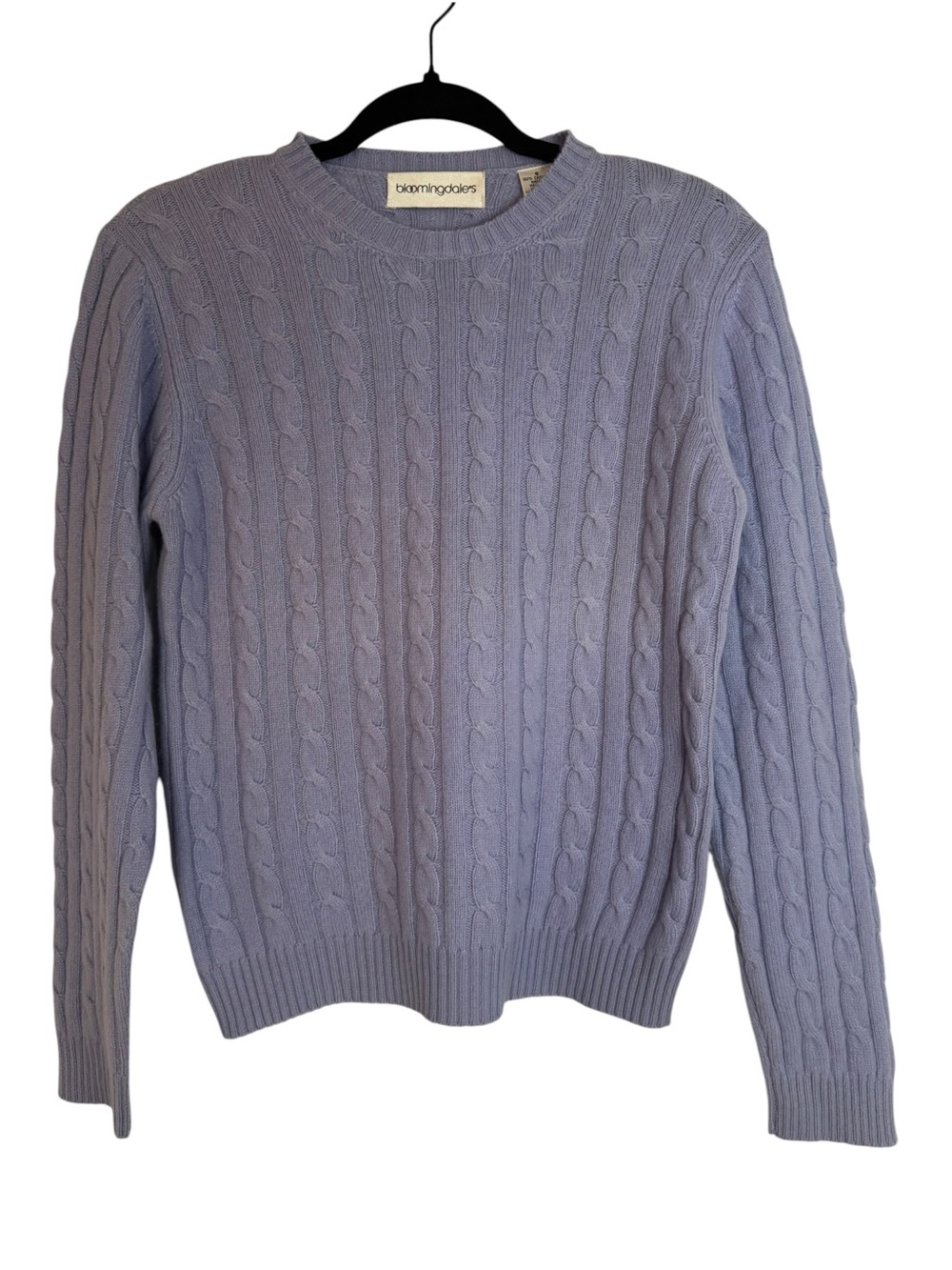 Bloomingdale's Women's Cable Knit Small Crewneck Sweater - Light Lavender